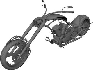 Custom Chopper 3D Model