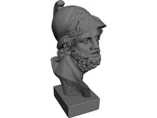 Roman Bust Statue 3D Model