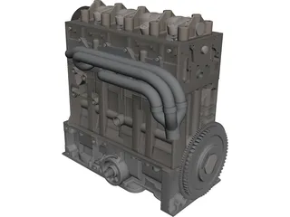 Citroen/Peugeot Engine CAD 3D Model