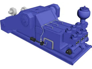 Mud Pump 3D Model 3D Preview