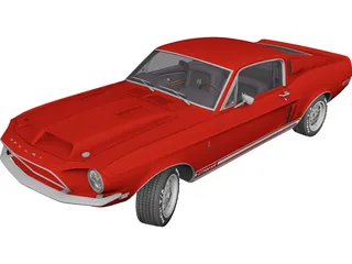 Ford Mustang Shelby GT-500KR (1968) 3D Model