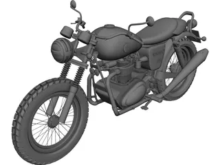 Yamaha 350 Custom 3D Model