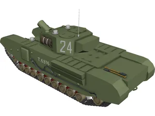 Churchill AVRE 3D Model