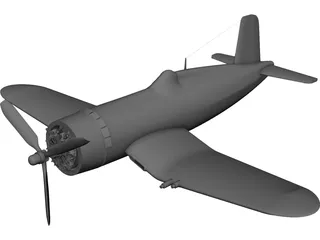 World War Two Fighter Plane CAD 3D Model