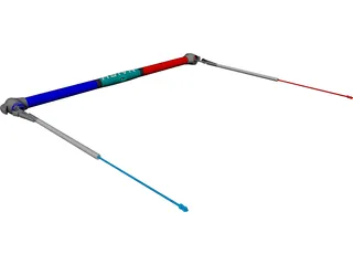 Naish Kitesurf Kite Bar 2002 CAD 3D Model