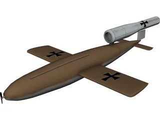 V-1 Buzz Bomb 3D Model