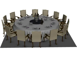 Catering Table 3D Model