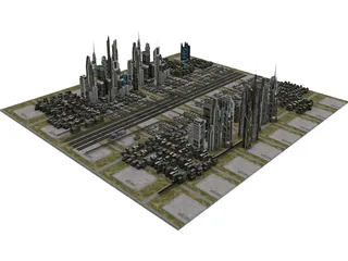 Metro City of the Future 3D Model