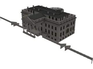 White House 3D Model 3D Preview