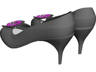 Woman Shoes 3D Model 3D Preview