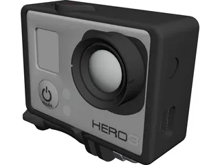GoPro Hero 3 HD Camera CAD 3D Model