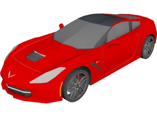 Chevrolet Corvette Z51 Stingray (C7) (2014) 3D Model