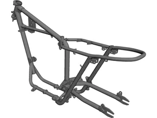 Motorbike Frame CAD 3D Model