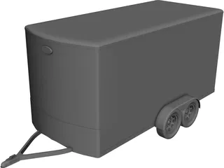 Small Cargo Trailer 3D Model