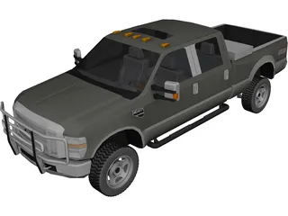 Ford F-250 XLT Short Box (2010) 3D Model 3D Preview