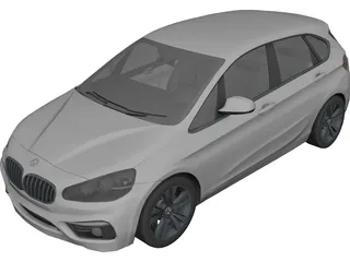 BMW 225i Active Tourer 3D Model 3D Preview