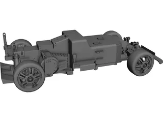 RC Car Chassis CAD 3D Model