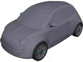 Fiat 500 CAD 3D Model