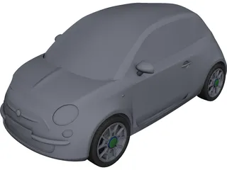 Fiat 500 3D Model