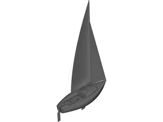 J Boats J22 Sailboat CAD 3D Model