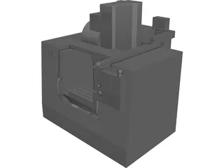 Haas VF-2 CNC Rotary Mill CAD 3D Model