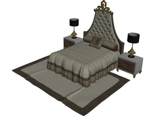 King Bed 3D Model