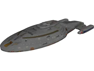 Star Trek Voyager NCC 74656 3D Model 3D Preview