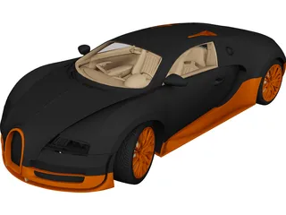 Bugatti Veyron Super Sport 3D Model