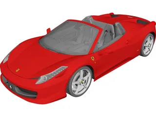 Ferrari 458 Spider 3D Model