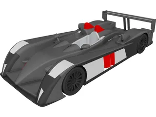 Audi R10 TDi Le Mans CAD 3D Model