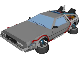 DMC Delorean X 3D Model