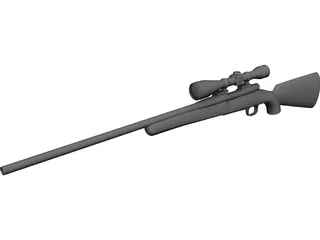 Remington Model 70 Hunting Rifle 3D Model