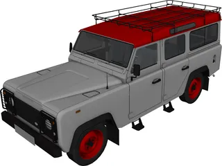 Land Rover Defender 110 3D Model 3D Preview