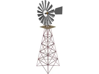 Windmill for Farm 3D Model