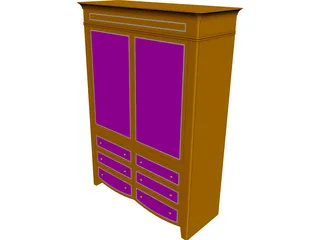 Yacht AV Cabinet Armoir 3D Model