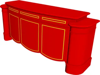 Pop Up TV Cabinet 3D Model
