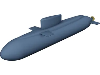 Kilo Class Submarine 3D Model 3D Preview