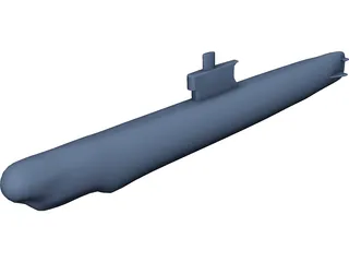 Romeo Class Submarine 3D Model