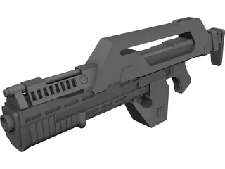 Machine Gun 3D Model 3D Preview