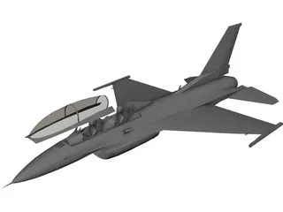 F-16D Block 52 Fighting Falcon 3D Model