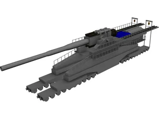 Schwerer Gustav artillery, 3D CAD Model Library