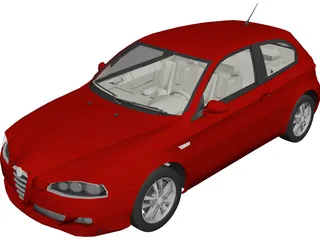 Alfa Romeo 147 (2005) 3D Model 3D Preview