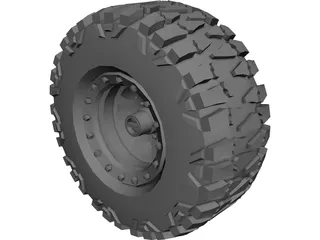 Mud Grabber Tire 3D Model