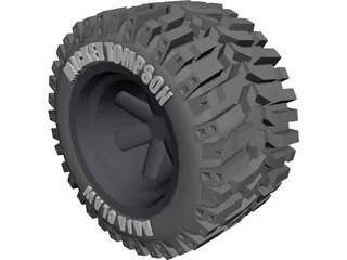 Micky Tompson Baja Claw Tyre 3D Model 3D Preview