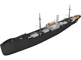 Freight Ship 3D Model