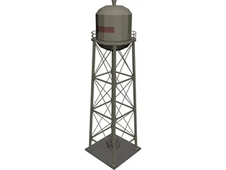 Water Tower 3D Model