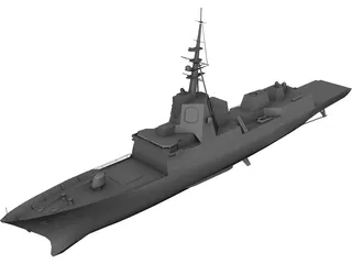 F-100 Norway Frigate 3D Model