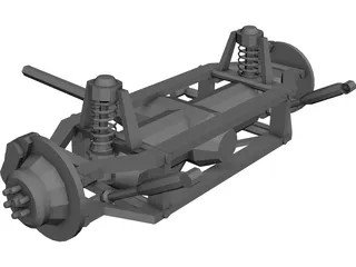 Rear Suspension 3D Model 3D Preview