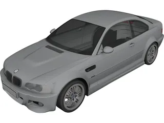 Bmw M3 CSL (2004) 3D Model