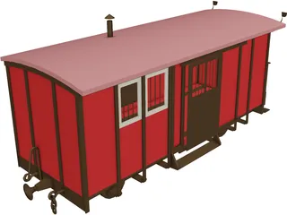 Train Car Box 3D Model